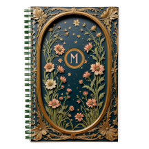 Whimsical Wildblomafting Art nouveau Monogram