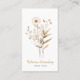 Whimsical Wildblomblommor Blooms Visitkort