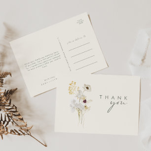 Whimsical WildblomBouquet   Elfenbenskusten Tack Vykort