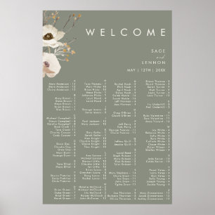 Whimsical Wildblomma   Alfabetiskt säte Poster