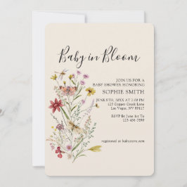 Whimsical Wildblomma Baby in Bloom-inbjudan Inbjudningar