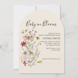Whimsical Wildblomma Baby in Bloom-inbjudan Inbjudningar
