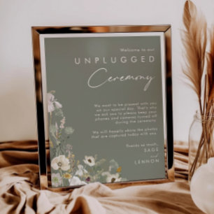 Whimsical Wildblomma Ceremony Po med elfenben ut Poster