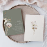 Whimsical Wildblomma | Försäljning Grönt Bröllop Inbjudningar<br><div class="desc">Den här vimska Wildblomman | Sage Grönt bröllopsinbjudan är perfekt för din enkla, elegant boho bröllop. De minimalistiska vildblommorna i vattenfärgen kommer att bidra till att förverkliga din vision! Utformningen av söt vita blommor och blommor från guld, med beröring av lila och gult, kommer säkert att fullborda er minimala falldröm...</div>