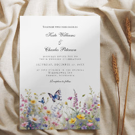 Whimsical Wildblomma Meadows-inbjudan Inbjudningar