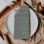 Whimsical Wildblomma | Säljare Grönt Bröllop Meny<br><div class="desc">Den här vimska Wildblomman | Sage Grönt bröllop middag-menyn är perfekt för din enkla, elegant boho bröllop. De minimalistiska vildblommorna i vattenfärgen kommer att bidra till att förverkliga din vision! Utformningen av söt vita blommor och blommor från guld, med beröring av lila och gult, kommer säkert att fullborda er minimala...</div>