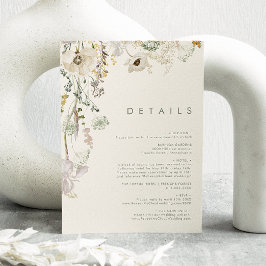 Whimsical Wildblomma | Uppgifter om Elfenbenskuste Tilläggskort