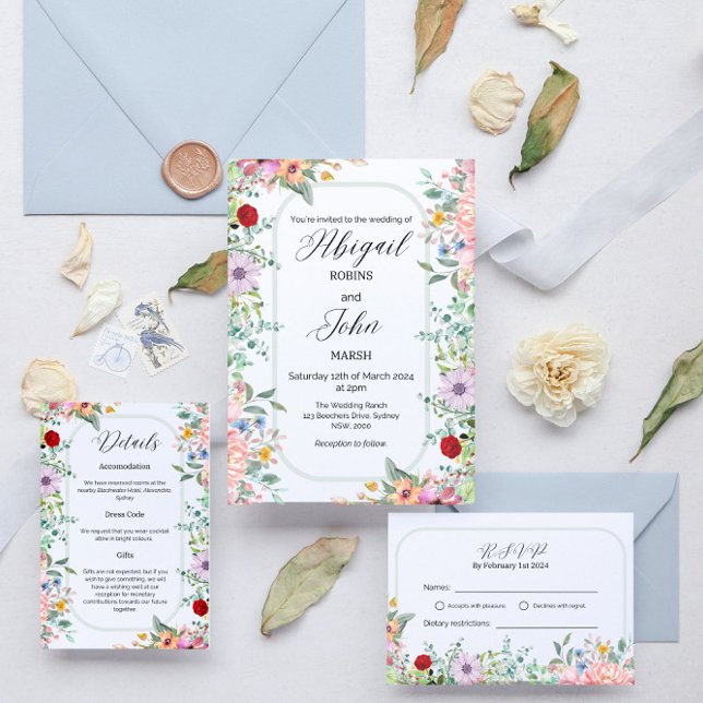 Whimsical Wildblomme OSA kort (Skapare uppladdad)