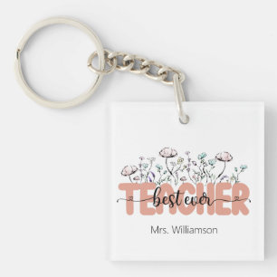 Whimsical Wildblomme Personlig Best Teacher