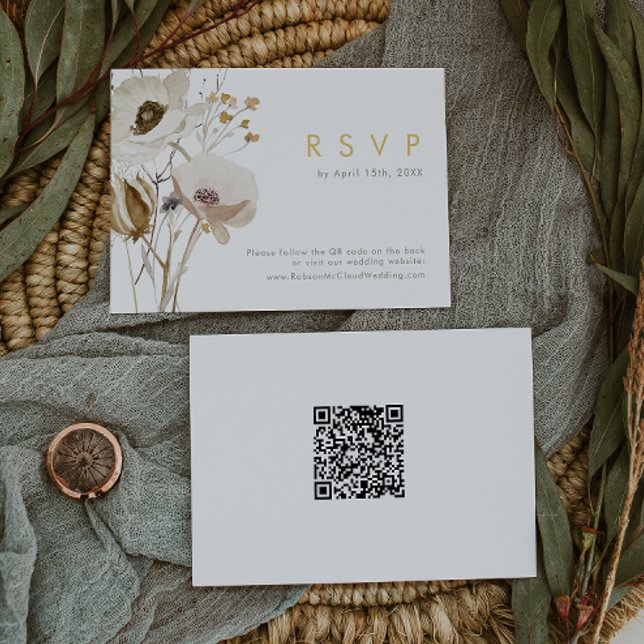 Whimsical Wildblomme QR-OSA kort (Skapare uppladdad)