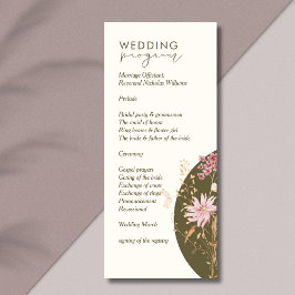 Whimsical Wildblomme Vår Sommar Fall Wedding Meny