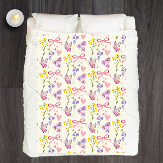 Whimsical Wildblommece Blanket Fleecefilt
