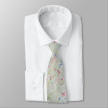 Whimsical Wildblommint Neck Tie