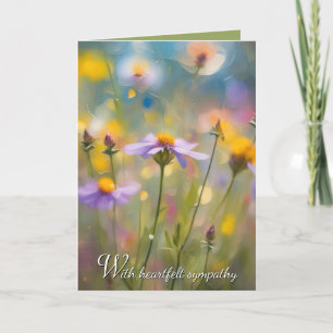 Whimsical Wildblommor Sympathy Kort