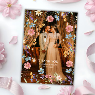 Whimsical WildblomPhoto Garden Wedding Tack Kort