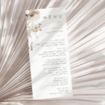 Whimsical Wildbloms Bröllop Middag Menu Meny<br><div class="desc">Den här Whimsical Wildblomme bröllop-middagsmenyn är perfekt för din enkla, elegant boho bröllop. De minimalistiska vildblommorna i vattenfärgen kommer att bidra till att förverkliga din vision! Utformningen av söt vita blommor och blommor från guld, med beröring av lila och gult, kommer säkert att fullborda er minimala falldröm från blommigt bröllop!...</div>