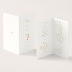 Whimsical Wildbloms ivorianskt mappat kort Bröllop