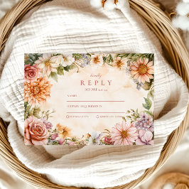 Whimsical Wildblomsänggarden Studenten OSA Kort