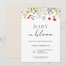 Whimsical Wildflower Baby i blomning Shower