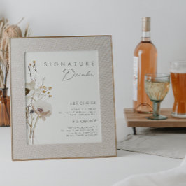Whimsical Wildflower | Elfenbensfärgade Signaturdr Poster