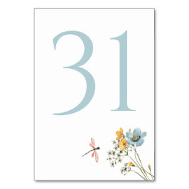 Whimsical Wildflower Meadow Wedding  Bordsnummer