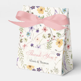 Whimsical Wildflowers Äng Bröllop Presentaskar