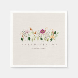 Whimsical Wildflowers Garden Wedding Pappersservett