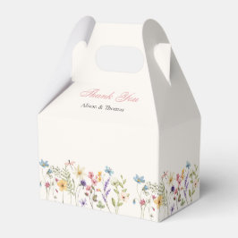 Whimsical Wildflowers Meadow Wedding  Favor Boxes Presentaskar