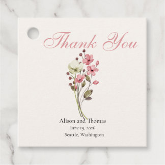 Whimsical Wildflowers Meadow Wedding Gåvor Etiketter