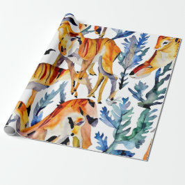 Whimsical Wildlife Watercolor Collage Presentpapper