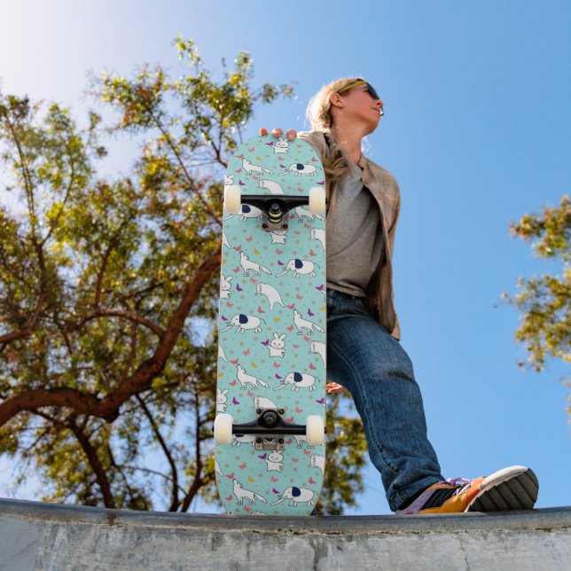 Whimsical Wildlife Wonderland Mini Skateboard Bräda 18,5 Cm (Utomhus 1)