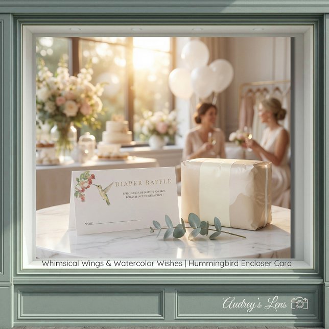 Whimsical Wings & Watercolor Wishes | Hummingbird  Tilläggskort (Whimsical Wings & Watercolor Wishes | Hummingbird Enclosure Card)