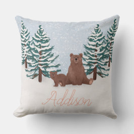 Whimsical Winter Bears & Woodland Wonderland Kudde