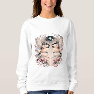 Whimsical Winter Chickadees Sweatshirt T Shirt
