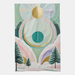 Whimsical Winter Dreamscape Kökshandduk