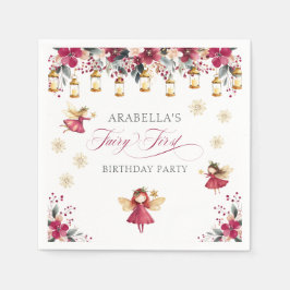 Whimsical Winter Fairy First Birthday Party Pappersservett