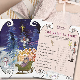 Whimsical Winter Fairy Price is Right Baby Shower Inbjudningar