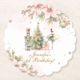 Whimsical Winter Onederland Nutcracker Underlägg Papper