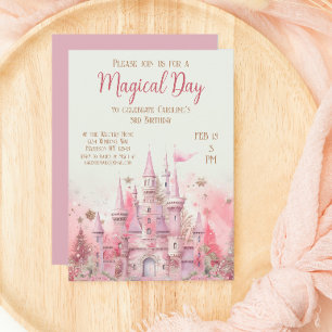 Whimsical Winter Princess Fairytale Birthday Inbjudningar