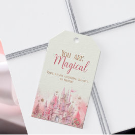 Whimsical Winter Princess Fairytale First Birthday Presentetikett