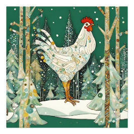 Whimsical Winter Scene Fototryck