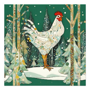 Whimsical Winter Scene Fototryck