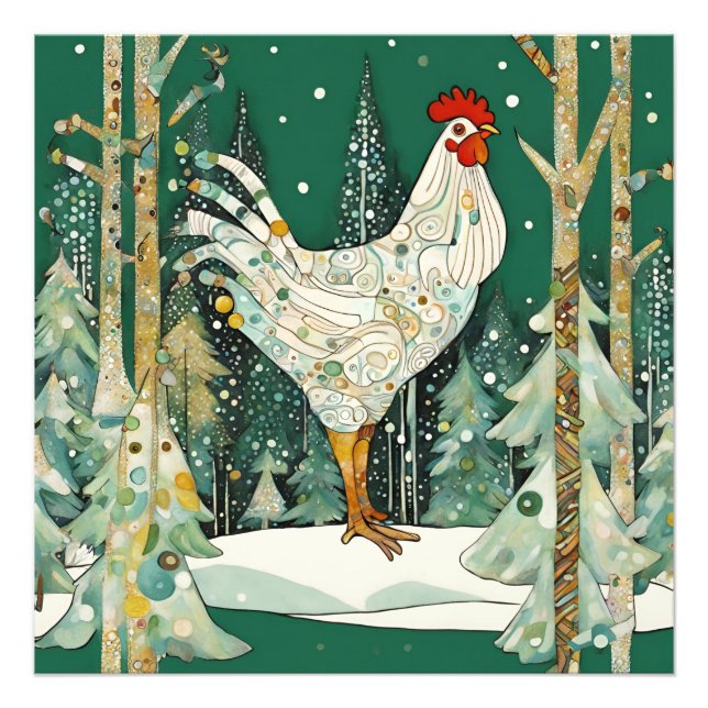 Whimsical Winter Scene Fototryck (Framsidan)