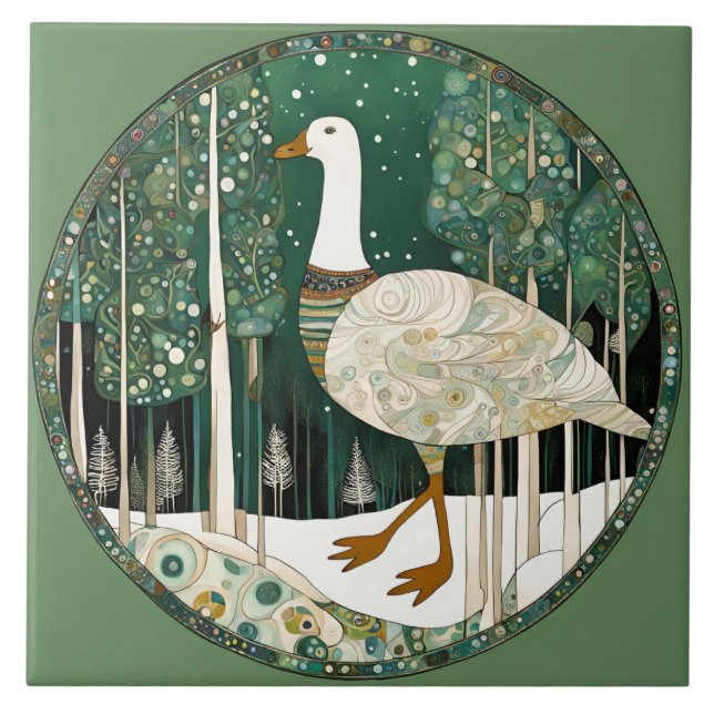 Whimsical Winter Scene Kakelplatta (Framsidan)