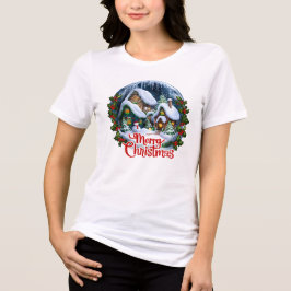 Whimsical Winter Village Snö Globe T Shirt