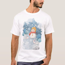 Whimsical Winter Wonderland Snögubbe Manar-Shirt