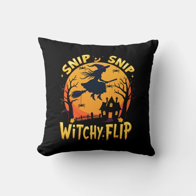 Whimsical Witch Halloween Design Design - Snip Sni Kudde (Framsida)