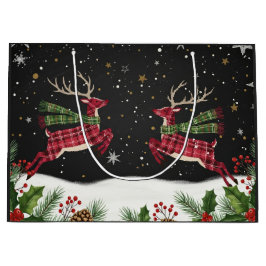 Whimsical with deer large gift bag