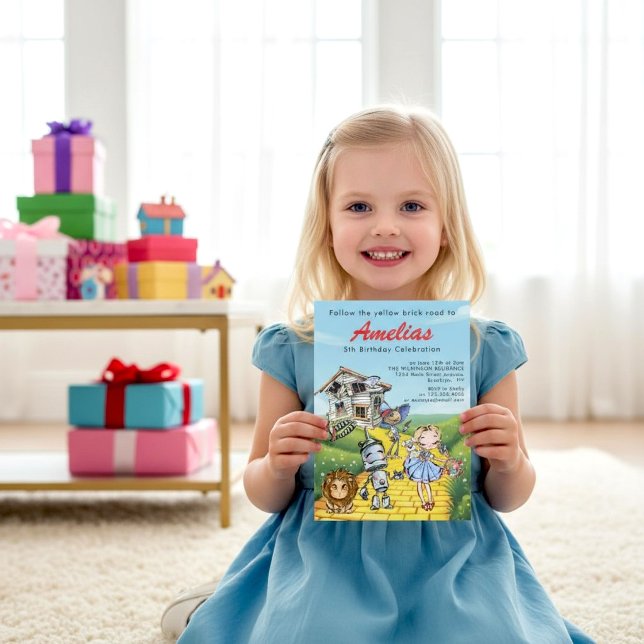 Whimsical Wizard of Oz Birthday Party Invitation Inbjudningar (Skapare uppladdad)