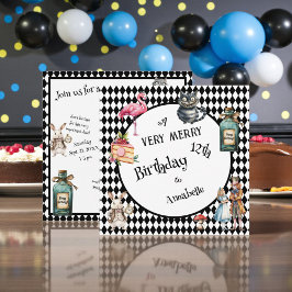 Whimsical Wonderland Birthday Party Inbjudningar
